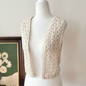 Naf Naf Cottagecore Lace Vest